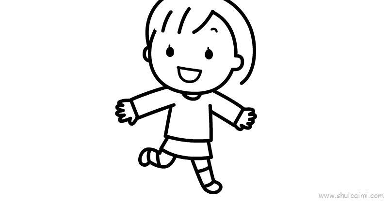小女孩儿童画怎么画 小女孩简笔画图片大全
