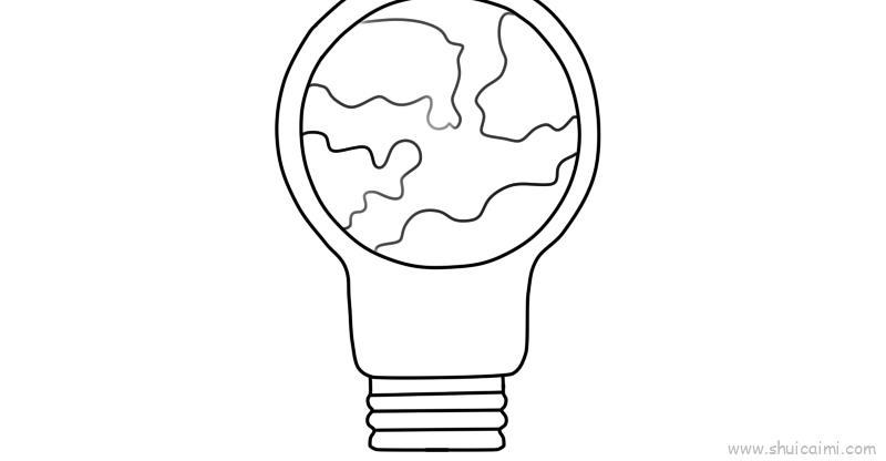 地球一小时儿童画怎么画 地球一小时简笔画简单