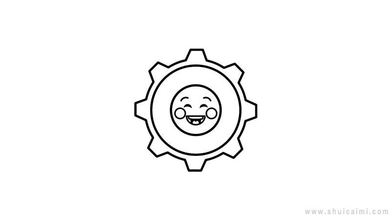 齿轮简笔画怎么画 齿轮简笔画简单