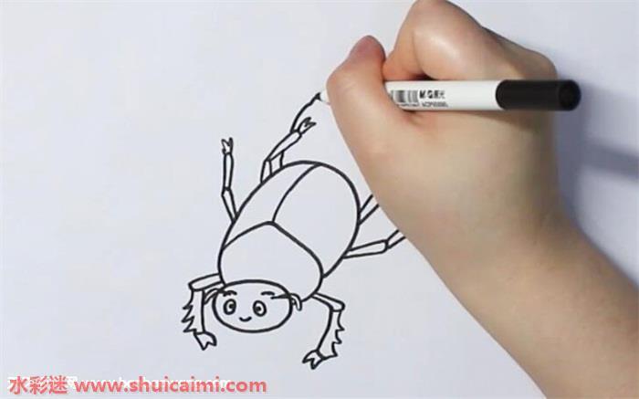屎壳郎怎么画 屎壳郎简笔画步骤图