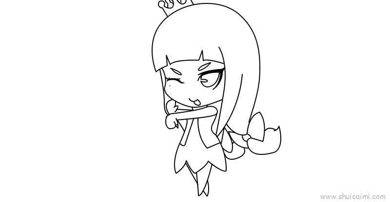 叶罗丽公主儿童画怎么画 叶罗丽公主简笔画图片
