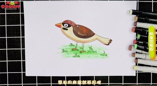 麻雀怎么画 麻雀简笔画简单彩色