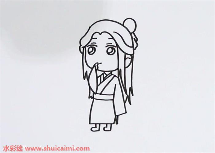谢怜q版怎么画 谢怜q版简笔画图片大全