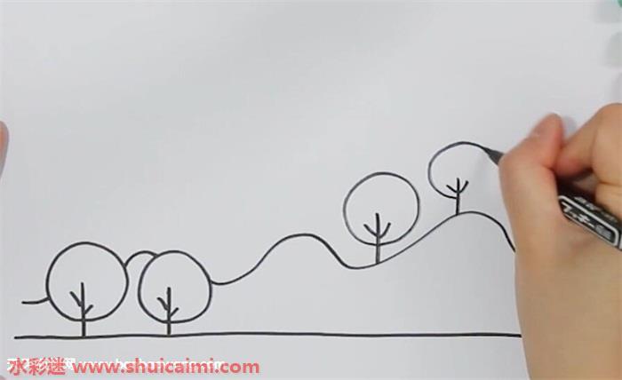 大山怎么画 大山简笔画图片大全带颜色