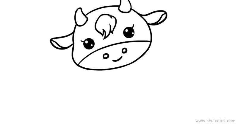 可爱小牛儿童画怎么画 可爱小牛简笔画简单