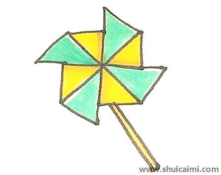 玩具风车儿童简笔画