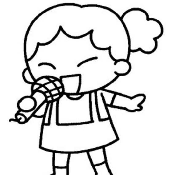 唱歌简笔画图片大全 唱歌简笔画图片大全可爱卡通