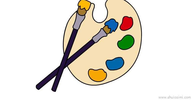 调色盘儿童画怎么画 调色盘简笔画图片
