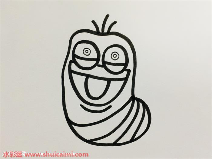 爆笑虫子怎么画 爆笑虫子简笔画漂亮