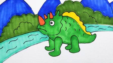 三角龙简笔画 三角龙简笔画儿童画