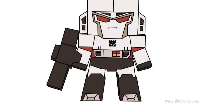 威震天儿童画怎么画 威震天简笔画顺序