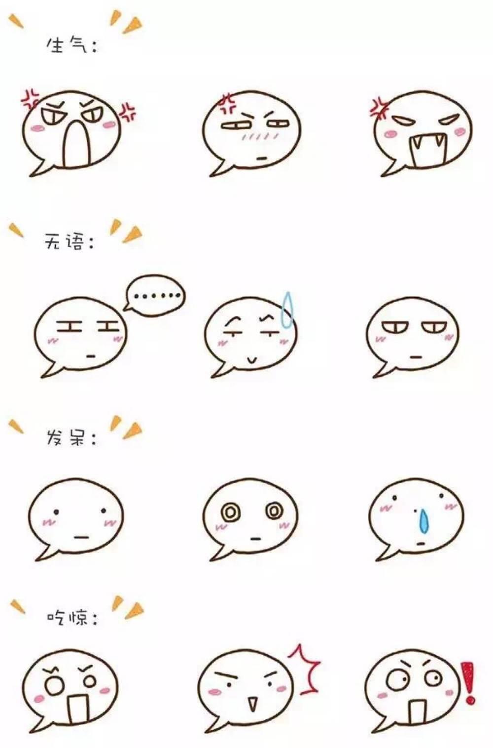 简笔画表情 简笔画表情包