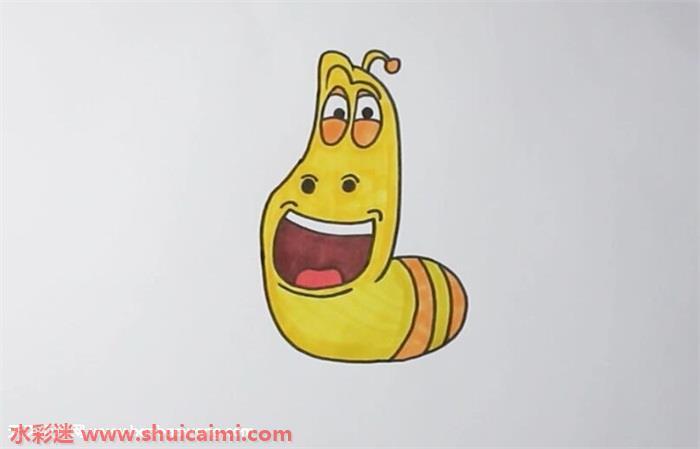 爆笑虫子怎么画 爆笑虫子简笔画彩色
