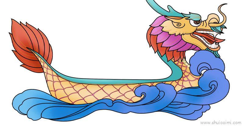 龙舟儿童画怎么画 龙舟简笔画步骤