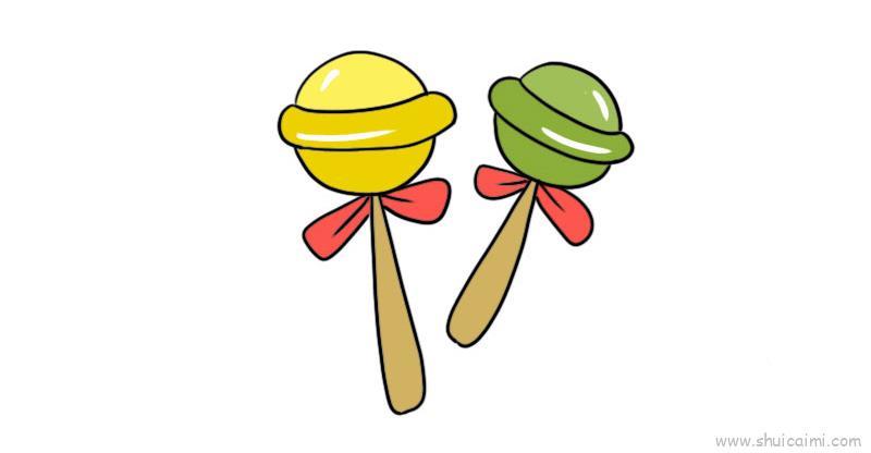 棒棒糖儿童画怎么画 棒棒糖简笔画画法