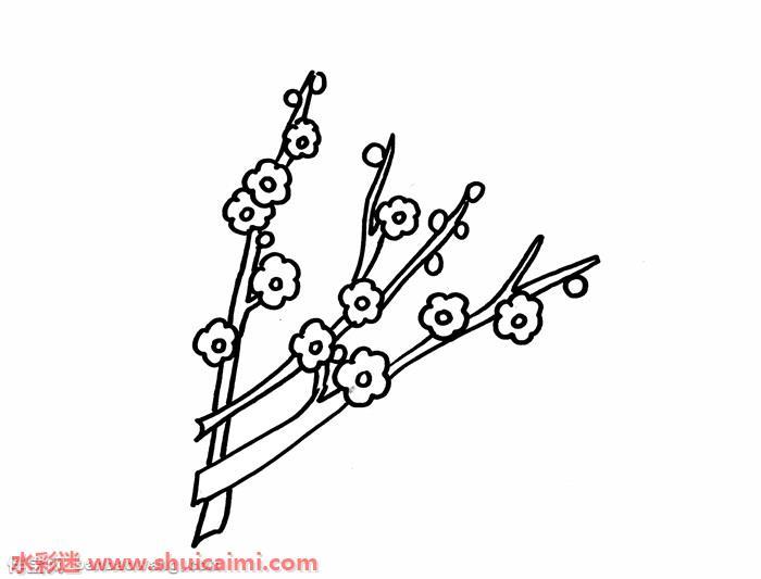 梅花怎么画 梅花简笔画简单彩色