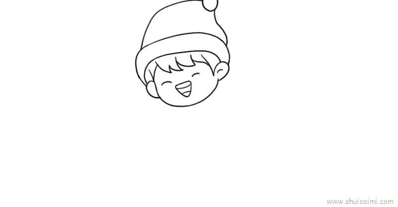 元旦小孩儿童画怎么画 元旦小孩简笔画图片