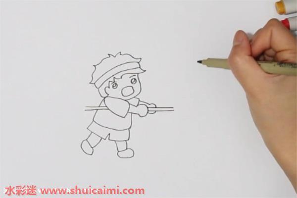 拔河怎么画 拔河简笔画步骤