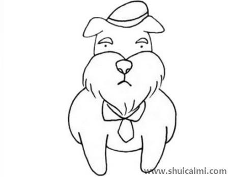 雪纳瑞儿童简笔画