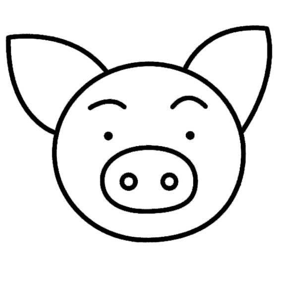 猪头简笔画 猪头简笔画图片大全可爱