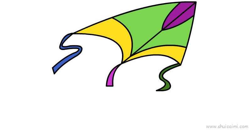 随风飘扬儿童画怎么画 随风飘扬简笔画步骤