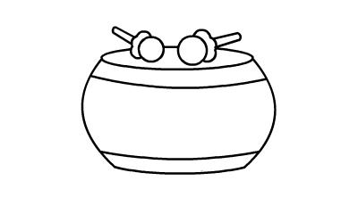 鼓的简笔画怎么画 鼓的简笔画图片