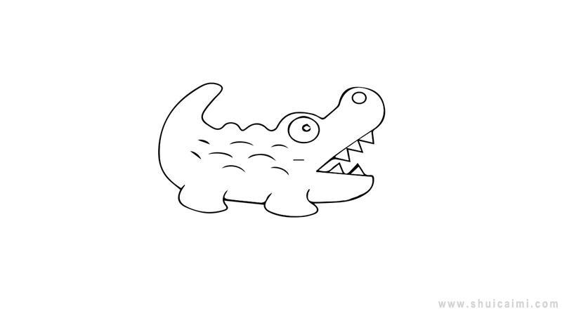 小鳄鱼简笔画怎么画 小鳄鱼简笔画好看