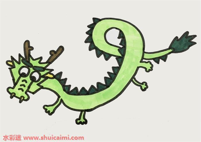 龙怎么画 龙简笔画简单又漂亮彩色