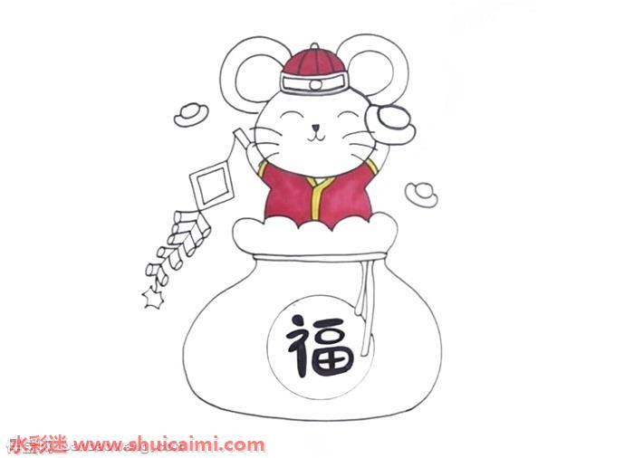 鼠年年画怎么画 鼠年年画简笔画步骤图