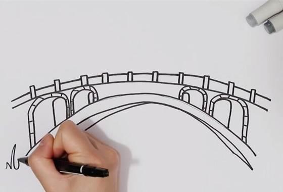 桥简笔画图片大全 海心沙桥简笔画图片大全