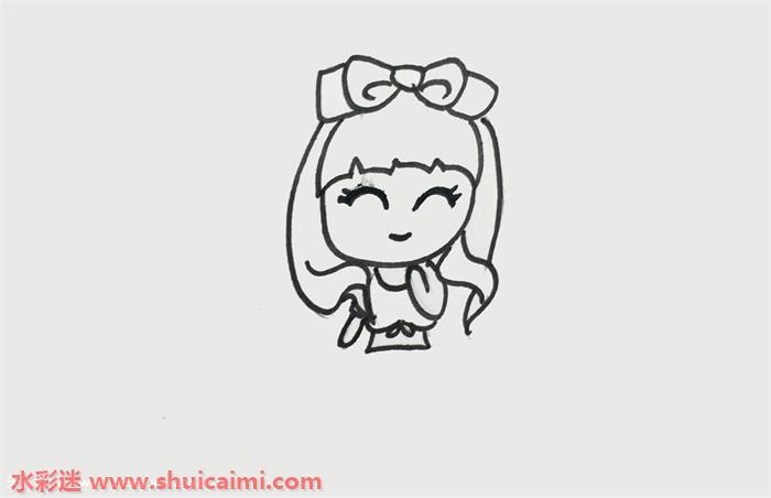 美少女怎么画 美少女简笔画步骤图