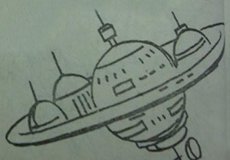 飞船简笔画 飞船简笔画彩色