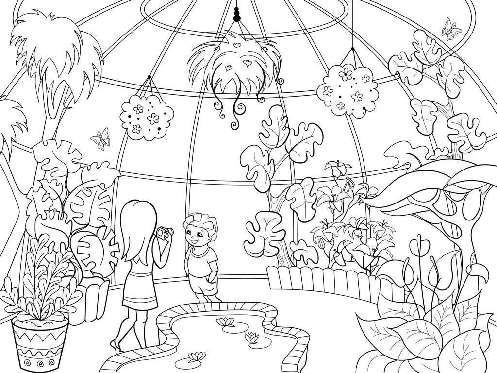 花园简笔画 花园简笔画儿童画