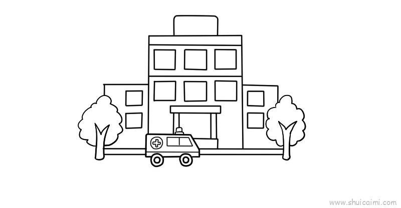 医院儿童画怎么画 医院简笔画简单又好看