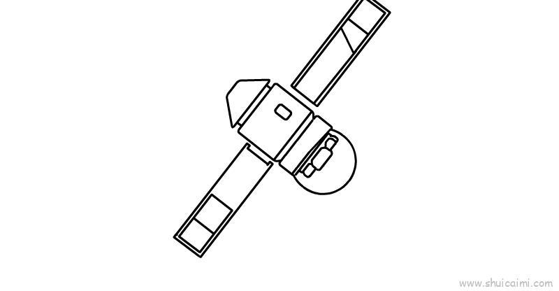 卫星儿童画怎么画 卫星简笔画画法