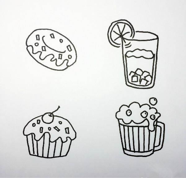 食物简笔画 食物简笔画零食
