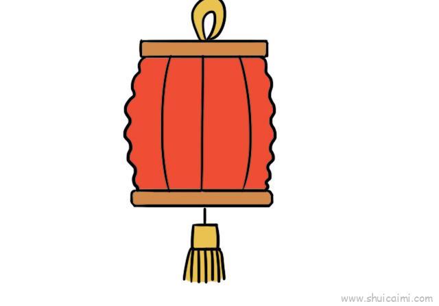 长灯笼儿童画怎么画 长灯笼简笔画画法