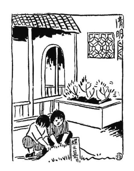 幼儿园清明节简笔画 幼儿园清明节简笔画涂色