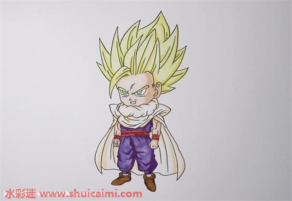 七龙珠孙悟饭怎么画 七龙珠孙悟饭简笔画步骤