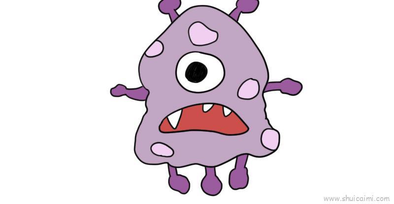 病毒儿童画怎么画 病毒简笔画好看