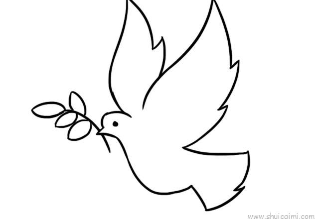 白鸽三步完成儿童画怎么画 白鸽三步完成简笔画画法