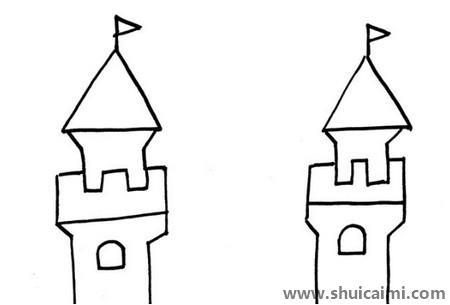 城堡的儿童简笔画