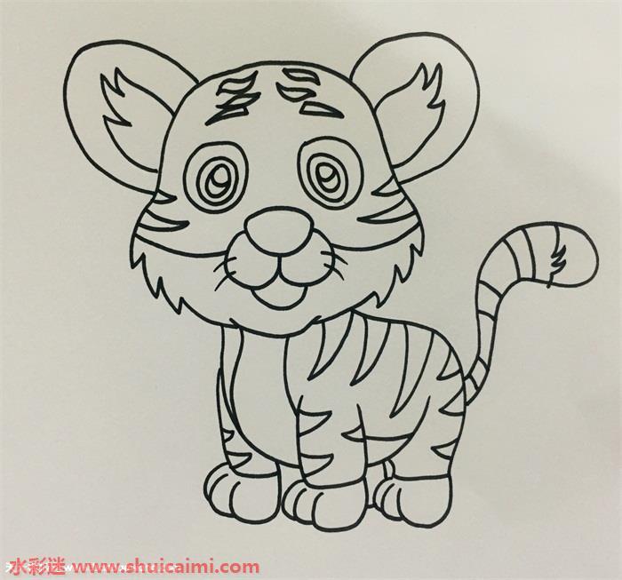 东北虎怎么画 东北虎简笔画步骤图