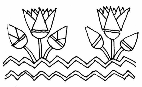 花纹简笔画 古风花纹简笔画