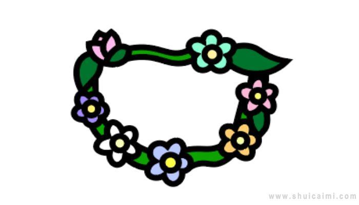 花环简笔画怎么画 花环简笔画顺序