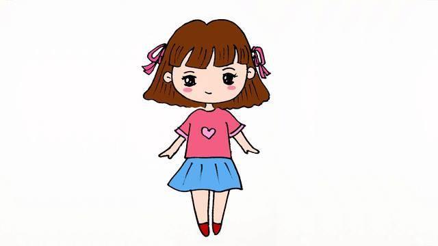 女孩简笔画漂亮可爱 劳动女孩简笔画漂亮可爱