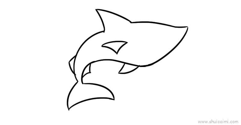 大鲨鱼儿童画怎么画 大鲨鱼简笔画画法