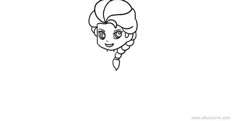 艾莎儿童画怎么画 艾莎简笔画图片