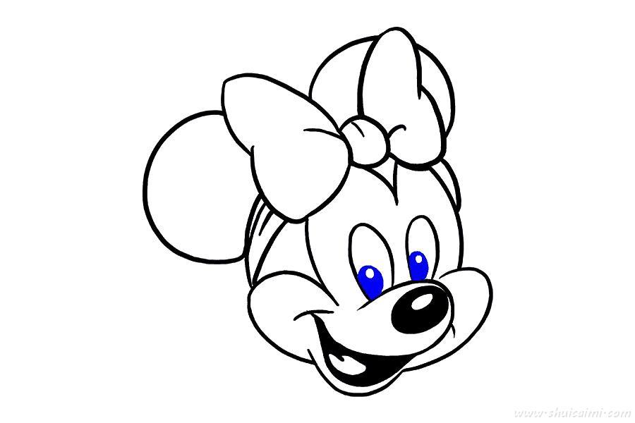 米妮老鼠怎么画 米妮老鼠简笔画图片带颜色