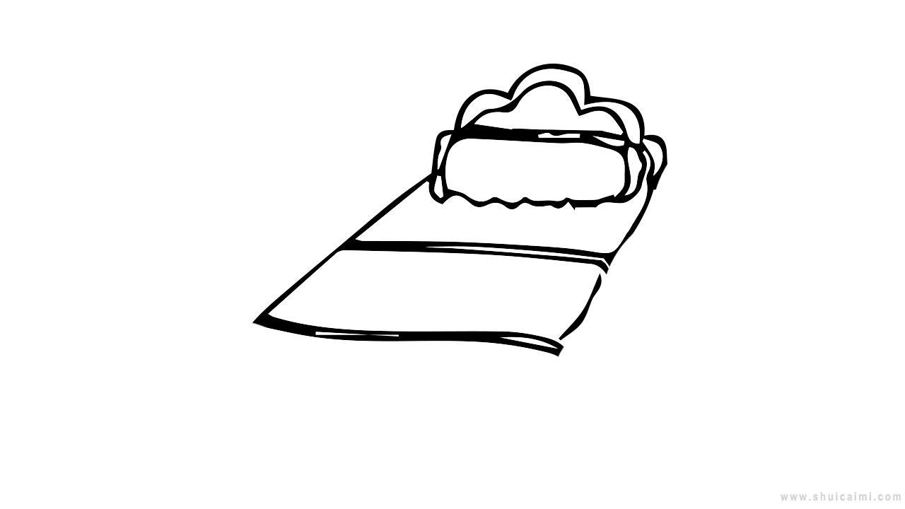 小床简笔画怎么画 小床简笔画图片大全